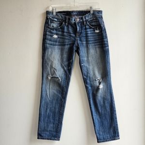 📌ANN TAYLOR LOFT DISTRESSED BOYFRIEND JEANS WOMEN'S SIZE  0/25